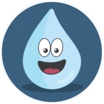 let's hydrate, drink water reminder android application logo